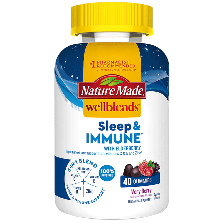 Nature Made Wellblends™ Sleep & Immune™ With Elderberry Gummies (40ct)
