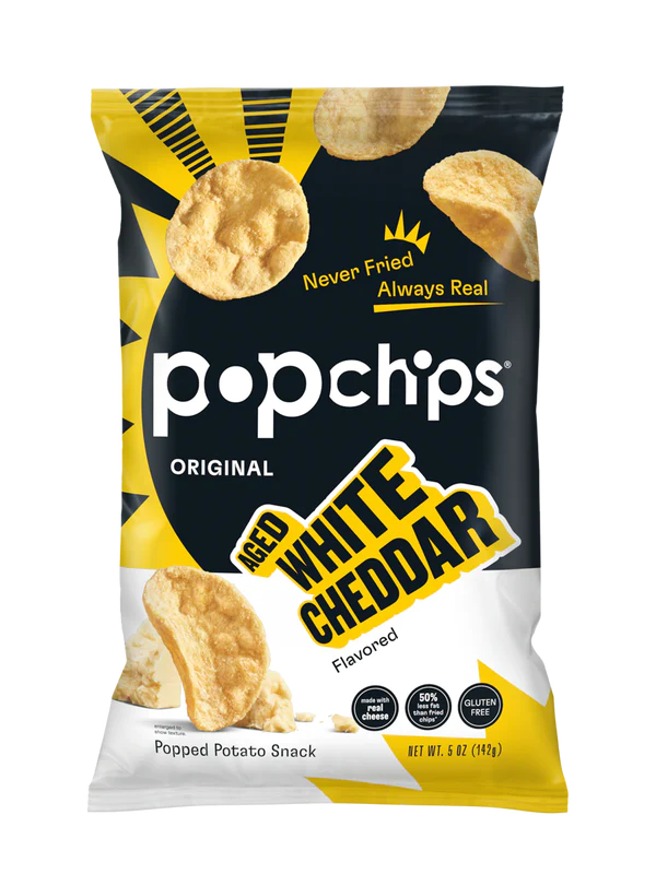 Popchips Aged White Cheddar 5oz Share Size (4ct)